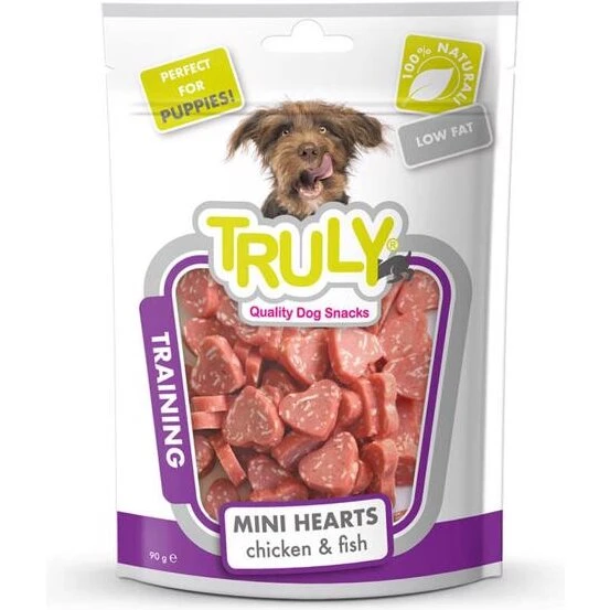 Truly Puppy Mini Hearts Kylling & Fisk