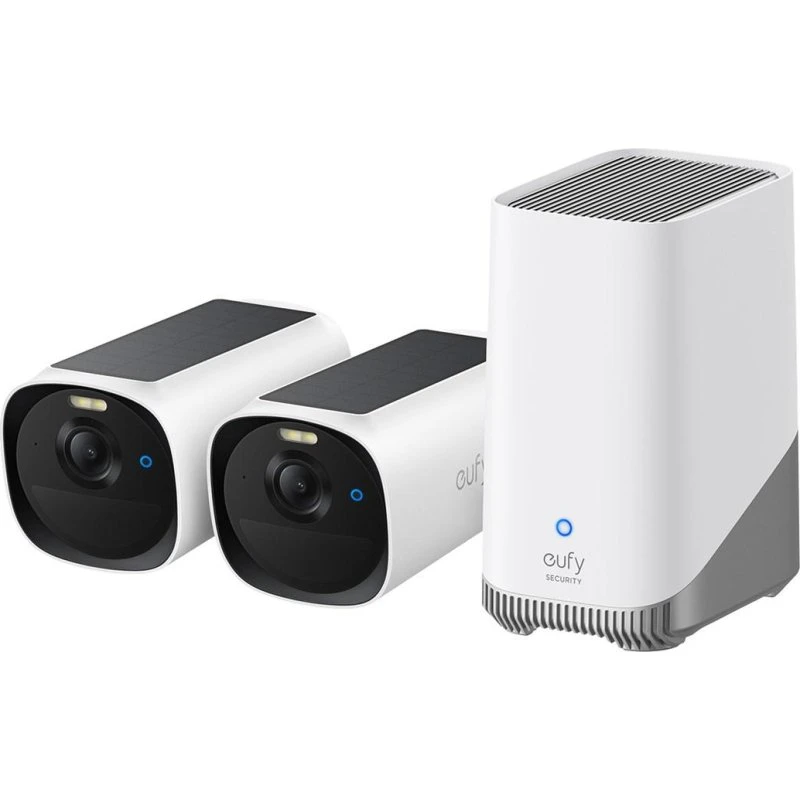 Eufy eufyCam E40 2-kamera sæt med HomeBase S380 (udendørs, 2K, trådløs)