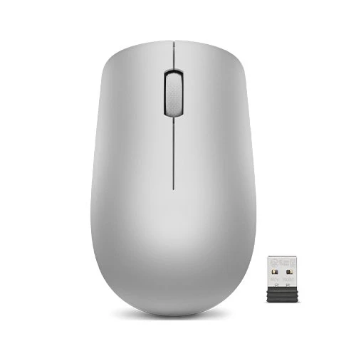 Lenovo 530 Wireless Mouse, Grå, 2.4 GHz, Optisk, 3 Knapper