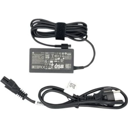 HP 65W USB-C-bærbaroplader (1P3K6AA) - Sort