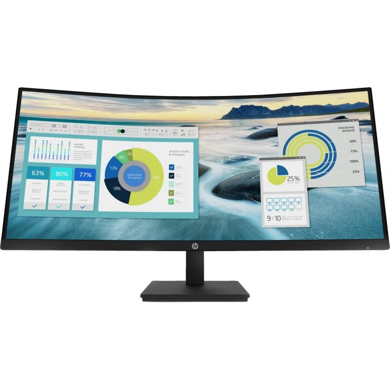 HP P34hc G4 34" Kurvet UltraWide Skærm 3440x1440