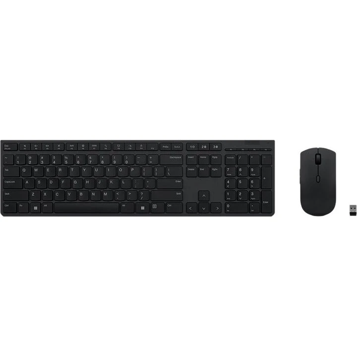 Lenovo Professional Trådløs Mus & Tastatur Sæt, Amk. Engelsk, Brown Box