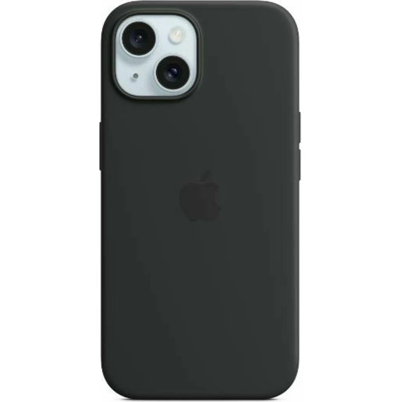 Apple iPhone 15 Mobilcover Sort Silikone med MagSafe