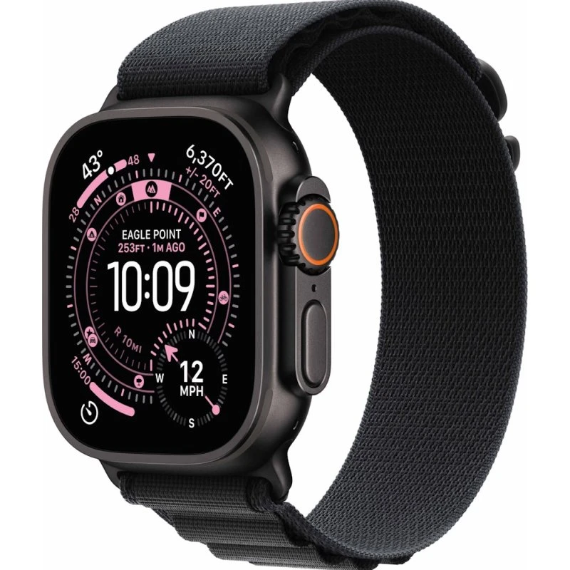 Apple Watch Ultra 3 49mm Sort Titanium + Alpine Loop