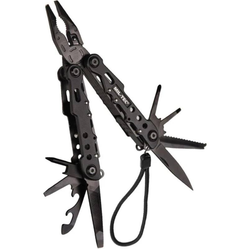 Mil-Tec Black Cobra Multi-Tool, 9 værktøjer, sort