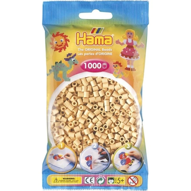 Hama Beads Midi 1000 stk, Beige