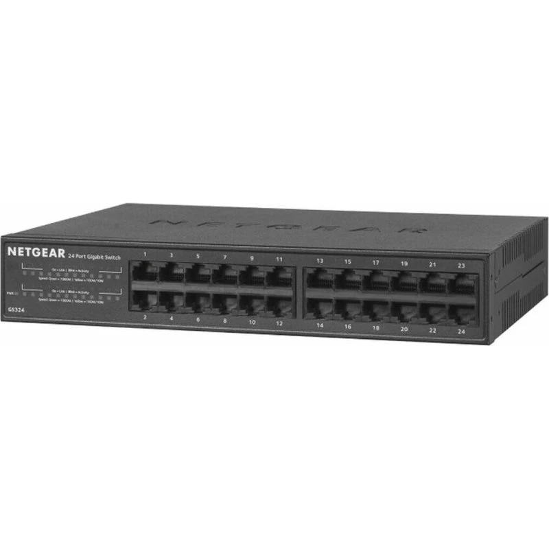 Netgear GS324-200EUS 24-port Gigabit Switch, Sort