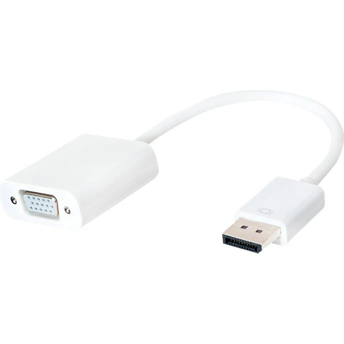 DisplayPort til VGA Adapter – 18 cm, Dobbelt Afskærmning, Kobberindvendige Ledere