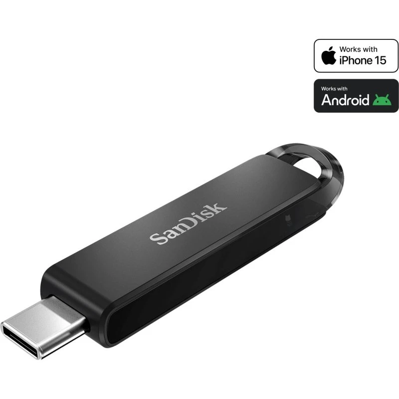 SanDisk Ultra 128GB USB-C USB-stick, sort