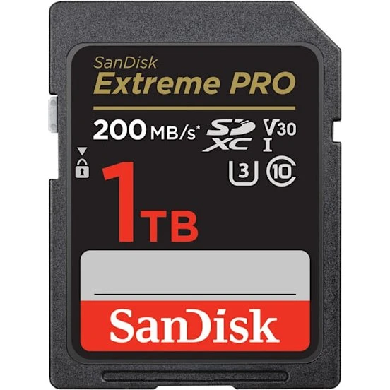 SanDisk Extreme PRO SDXC 1TB 200/140 MB/s V30 UHS-I U3