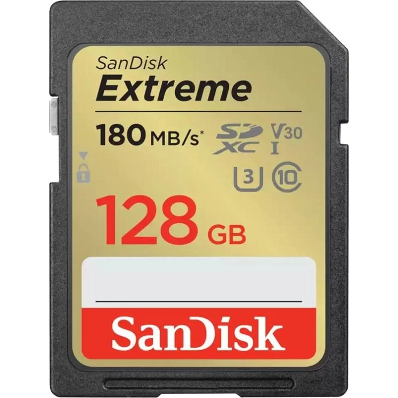 SanDisk Extreme SDXC 128 GB V30 U3 UHS-I 180 MB/s