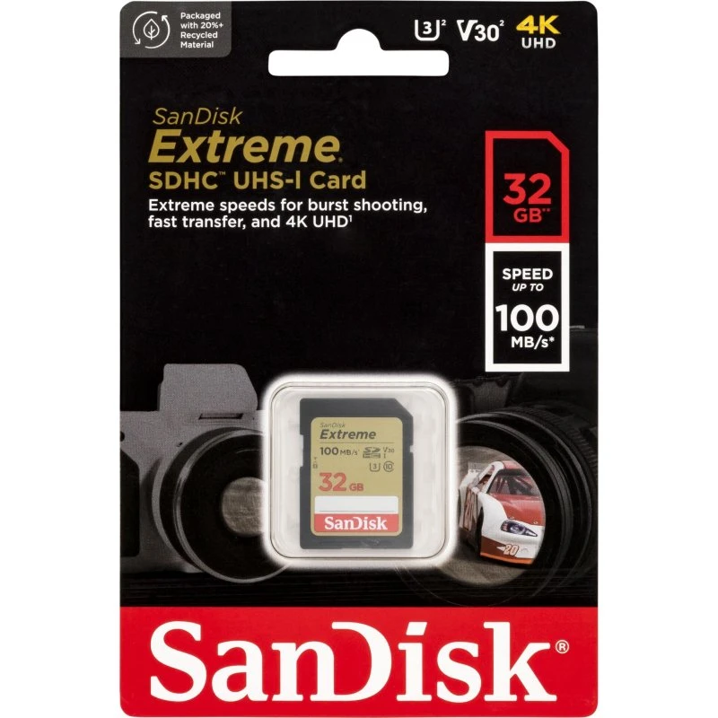 SanDisk Extreme SD 32GB 100MB/s U3 V30