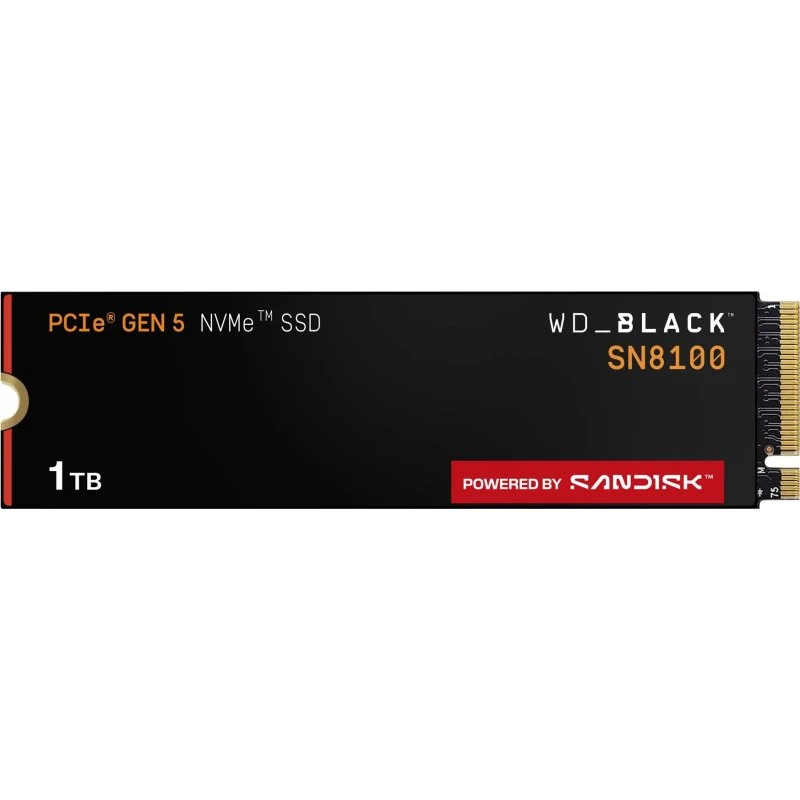 WD Black SN8100 SSD 1 TB PCIe 5.0 M.2 2280