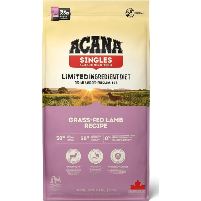 Acana Singles Grass-Fed Lamb 17kg Tørfoder
