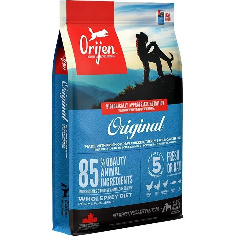 Orijen Original Tørfoder 6kg (Kylling, Kalkun, Fisk)