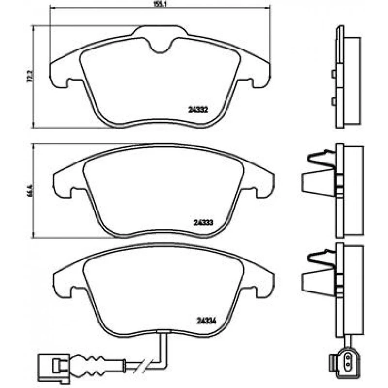 Brembo Bremseklodser P 85 112X for VW, Audi, Seat (Akselsæt)