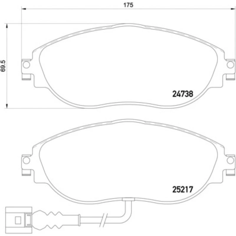 Brembo Bremseklodser P 85 131X for VW, Audi, Skoda, Seat