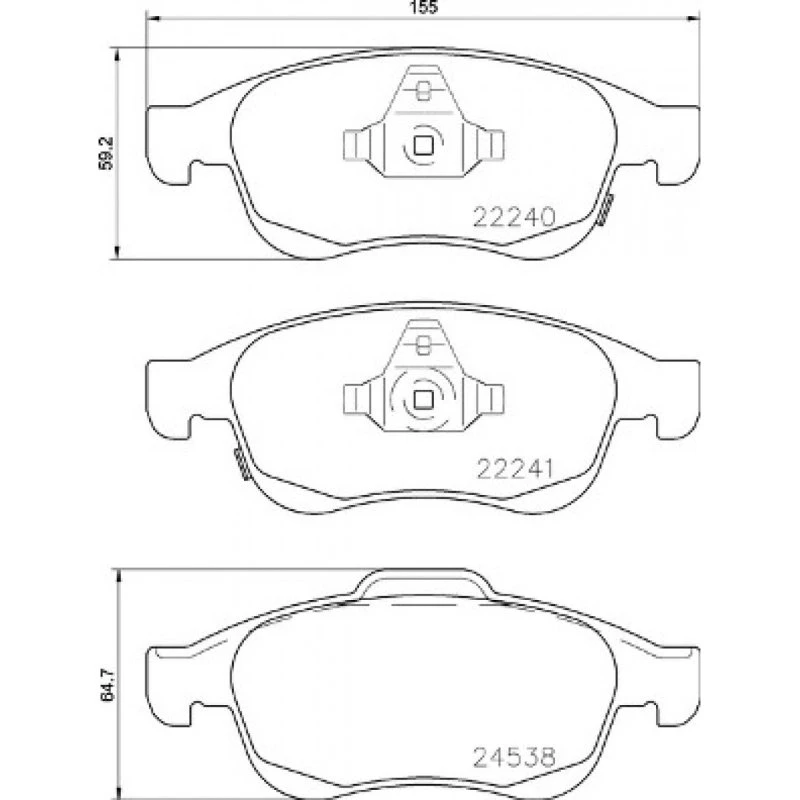 Brembo Bremseklodser P 23 165 for FIAT 500X & Jeep Renegade