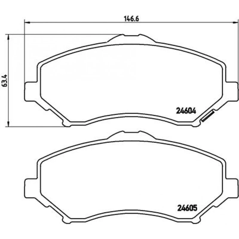 Brembo Bremseklodser P 11 022 for VW, Fiat, Jeep, Chrysler, Dodge