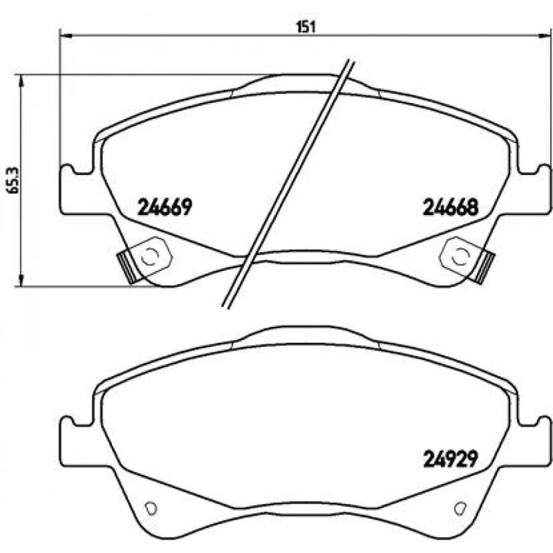 Brembo Bremseklodser P 83 109 04465YZZEH, 0446502170, 0446502190, 0446502280, 044650F010, 044650F011, 044650F012, 04465YZZEE