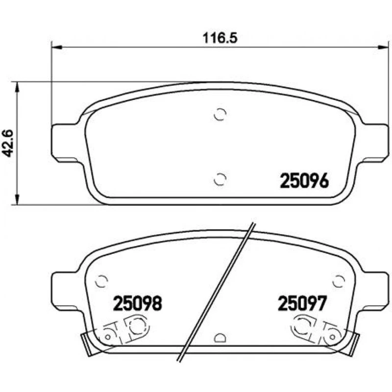 Brembo Bremseklodser P 59 080, Akselsæt, bagaksel