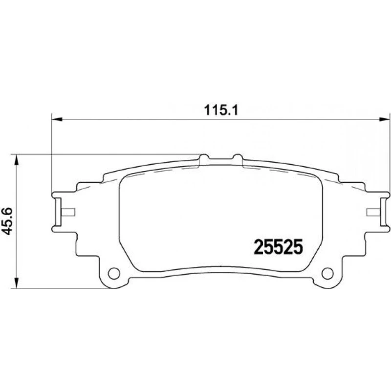 Brembo Bremseklodser P 83 132, Akselsæt, Bagaksel, 115x17x46 mm