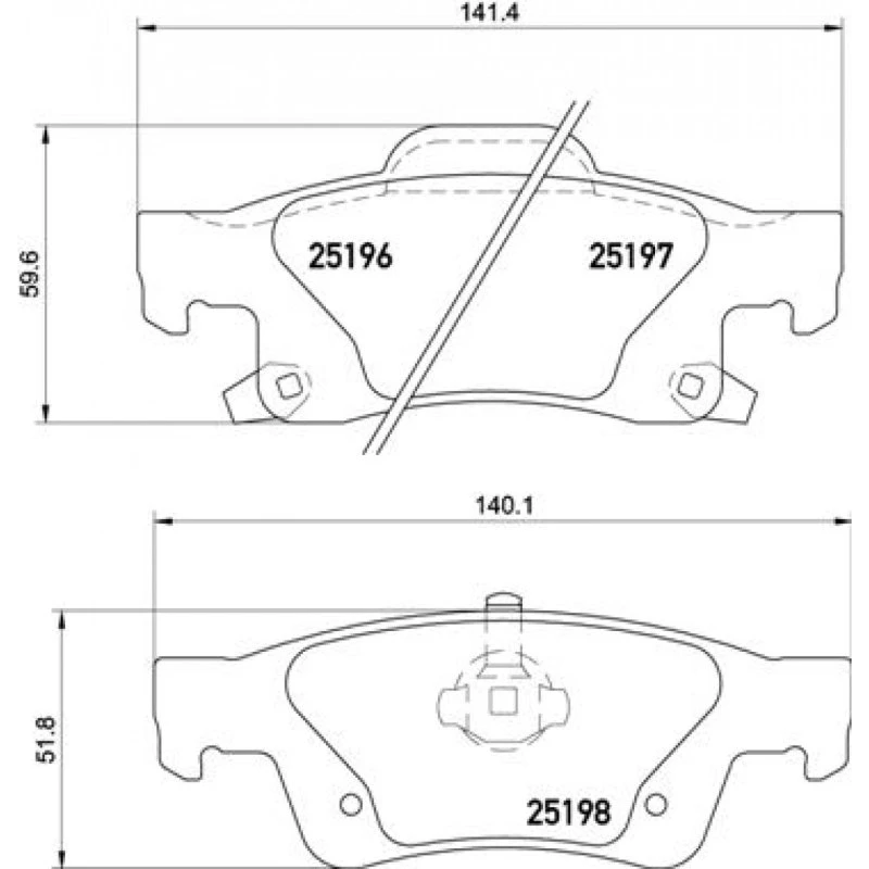 Brembo Bremseklodser P 37 016, Akselsæt, til Jeep Grand Cherokee IV & Dodge Durango