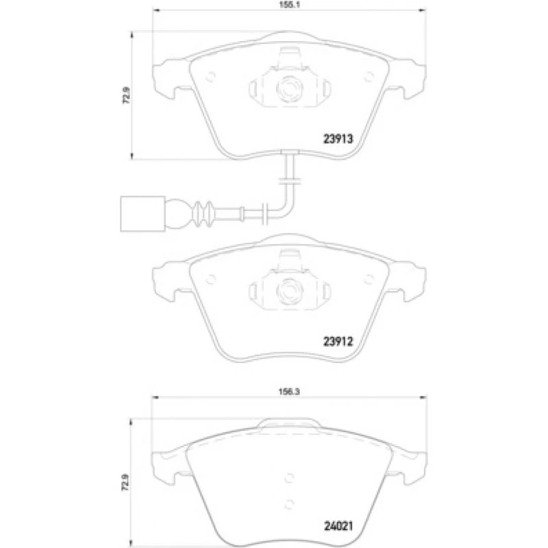 Brembo Bremseklodser P 85 129, Akselsæt, til VW, Audi, Seat