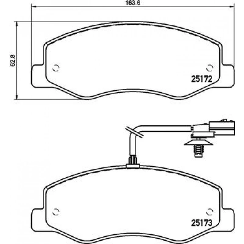 Brembo Bremseklodser P 68 061, Bagaksel, Akselsæt