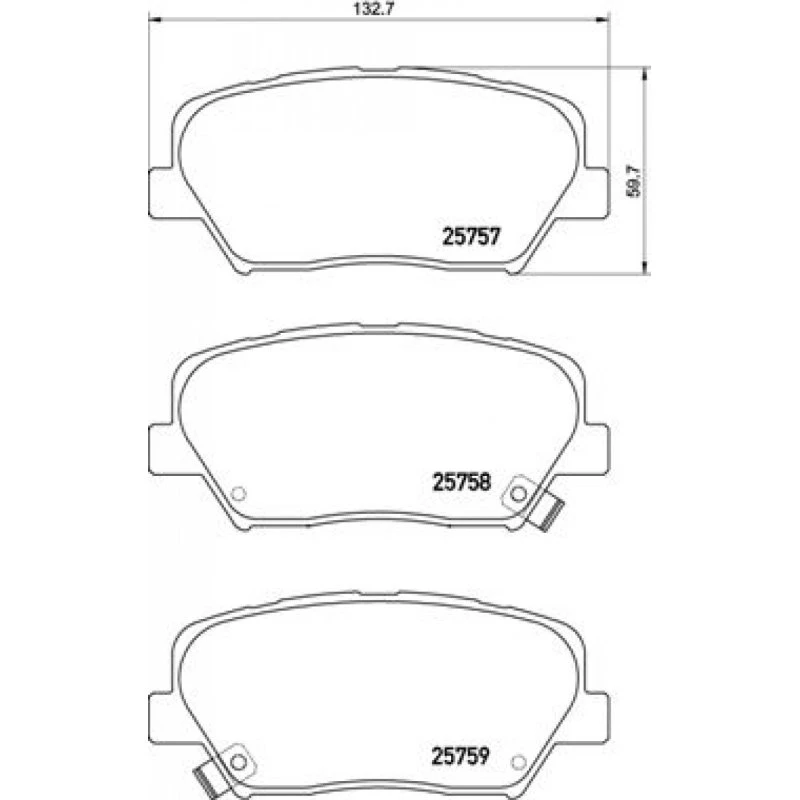 Brembo Bremseklodser P 30 070, Prime, foraksel, 133x18x60 mm
