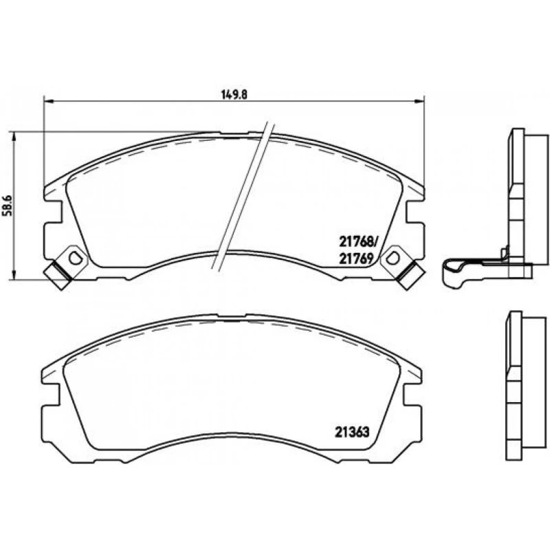 Brembo Bremseklodser P 54 017X for Peugeot, Citroën, Mitsubishi