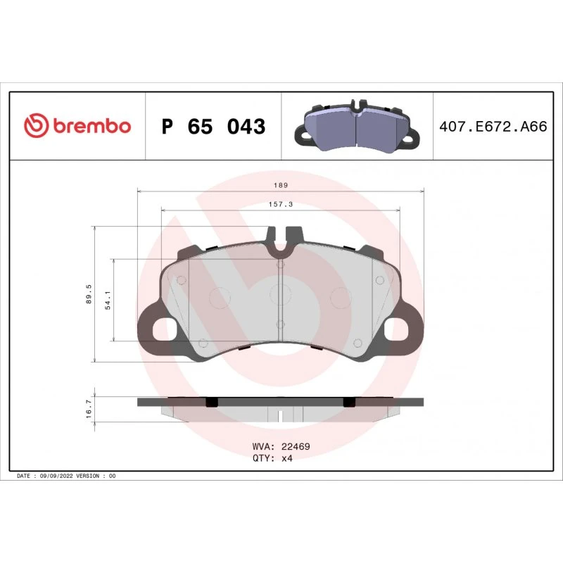 Brembo Bremseklodser P 65 043 til Porsche Cayenne & Macan