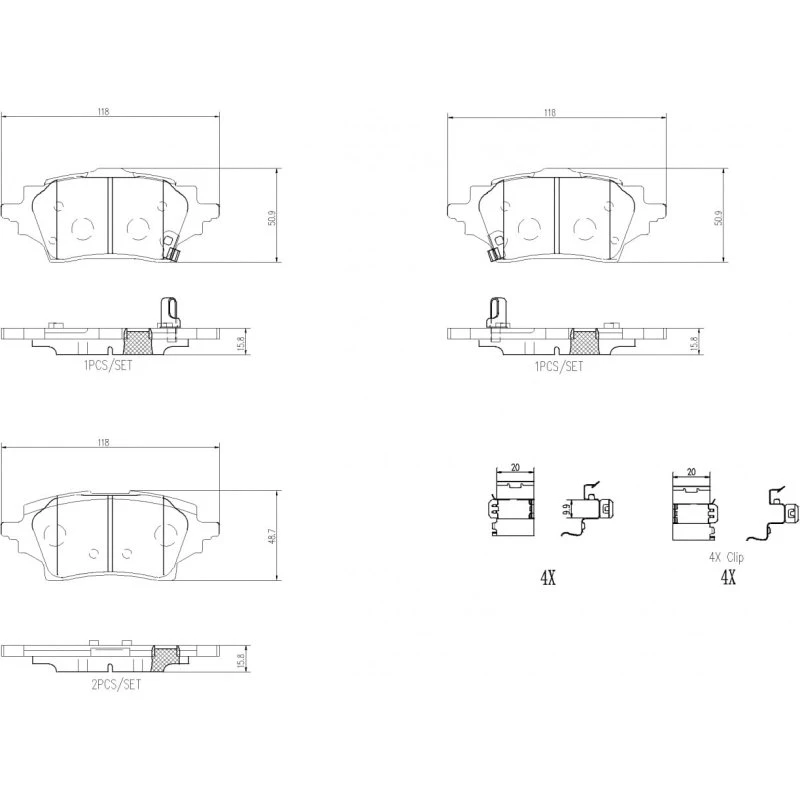 Brembo Bremseklodser P 83 178, Prime, bagaksel, til Toyota, Mazda, Suzuki