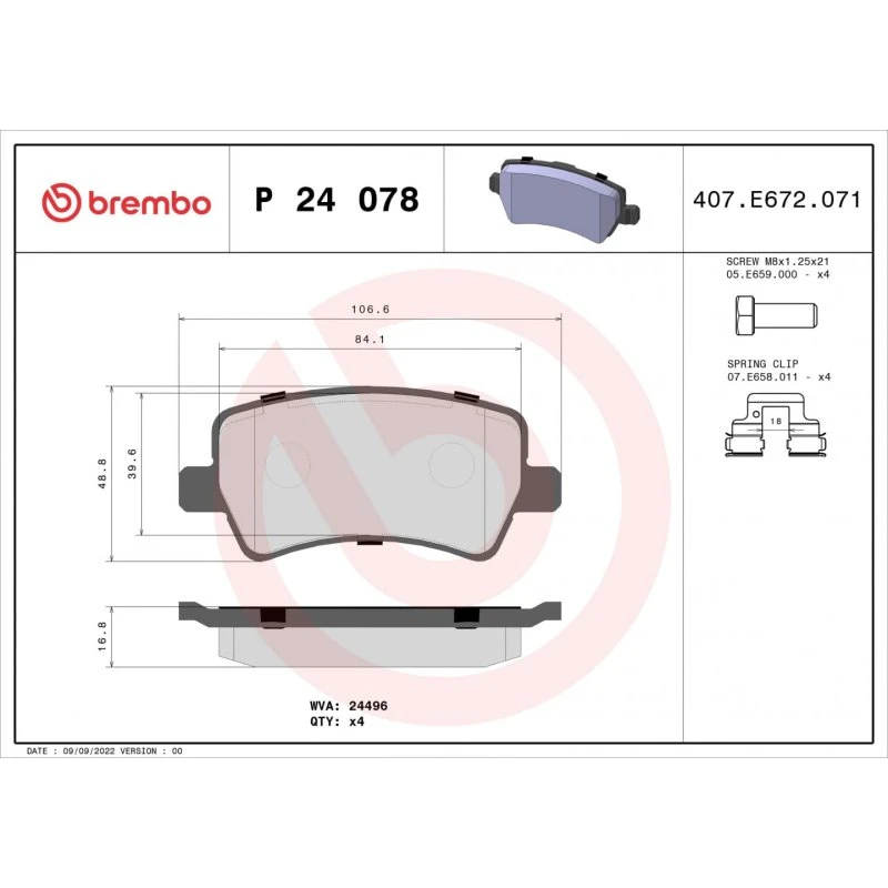Brembo Bremseklodser P 24 078X til Ford, Volvo, Land Rover