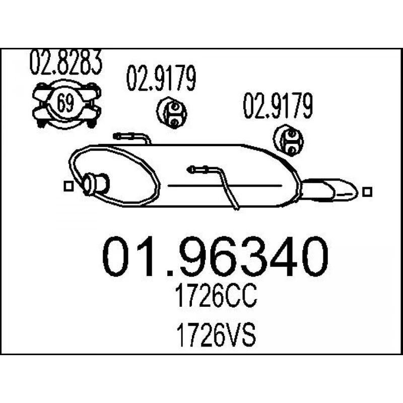MTS Lydpotte PEUGEOT 01.96340 1726VS,1726CC