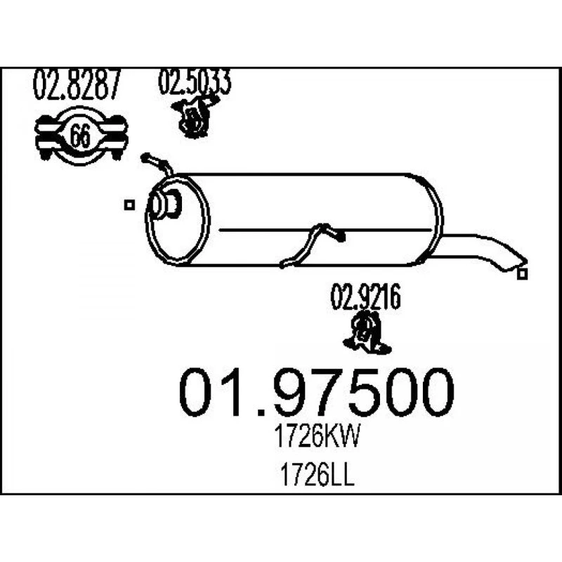 MTS Lydpotte PEUGEOT 01.97500, 1726WY, 173051, 1726KW, 1726LL