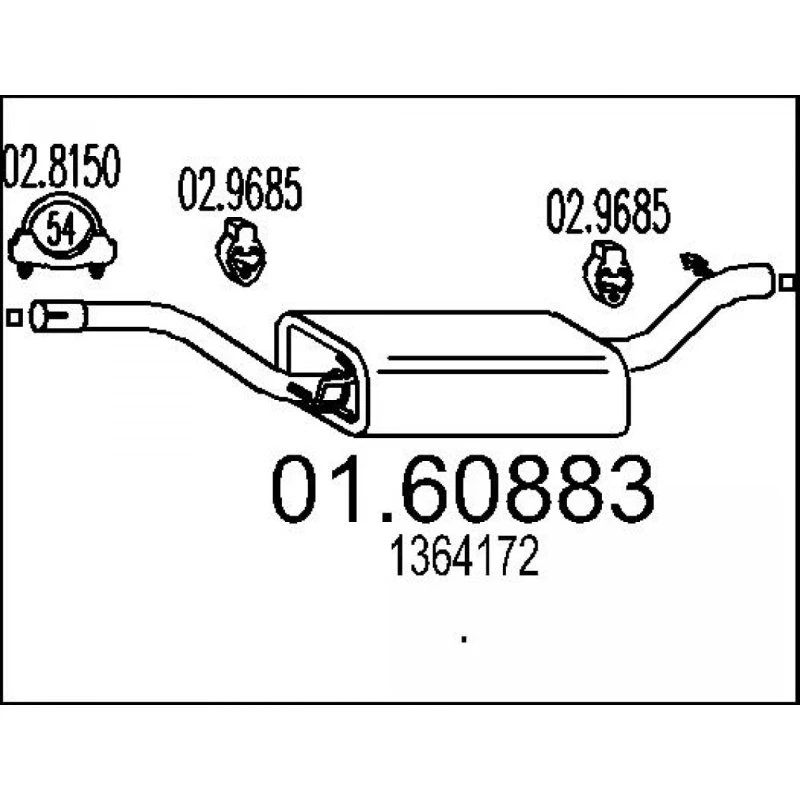 MTS Lyddæmper 01.60883 til BMW, Ford, Volvo
