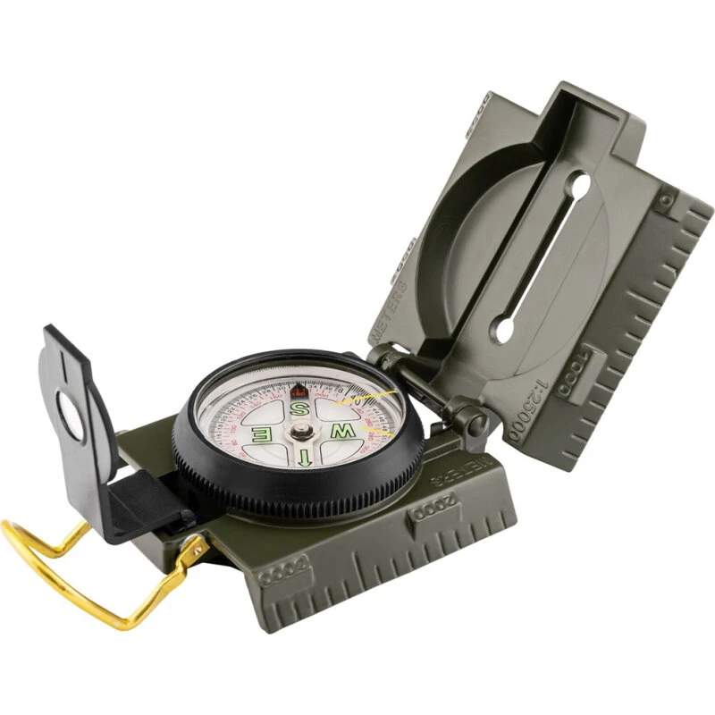 MIL-TEC metalkompas med sigte og LED, olivengrøn