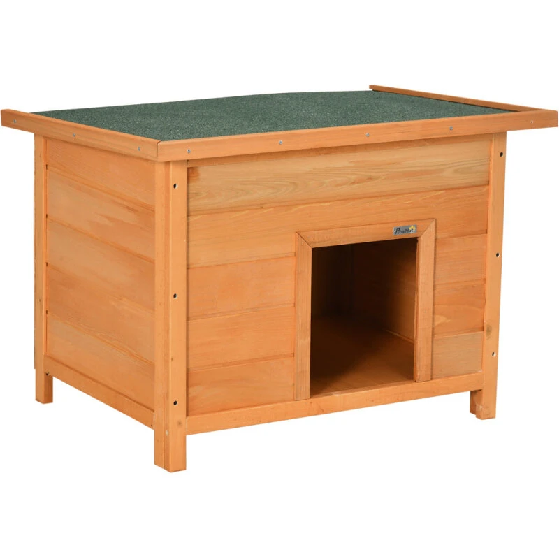 Uden mærke: Udendørs hundehus, gul 82 x 58 x 58 cm