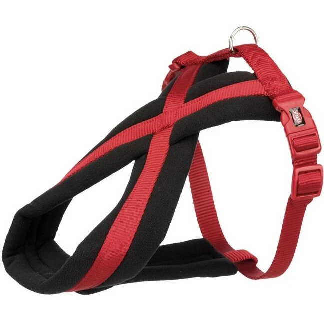 Trixie Premium hundesele med fleece, justerbar 35–70 cm, rød