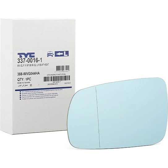 TYC 337-0016-1 Spejlglas, udvendig, blåtonet, opvarmet