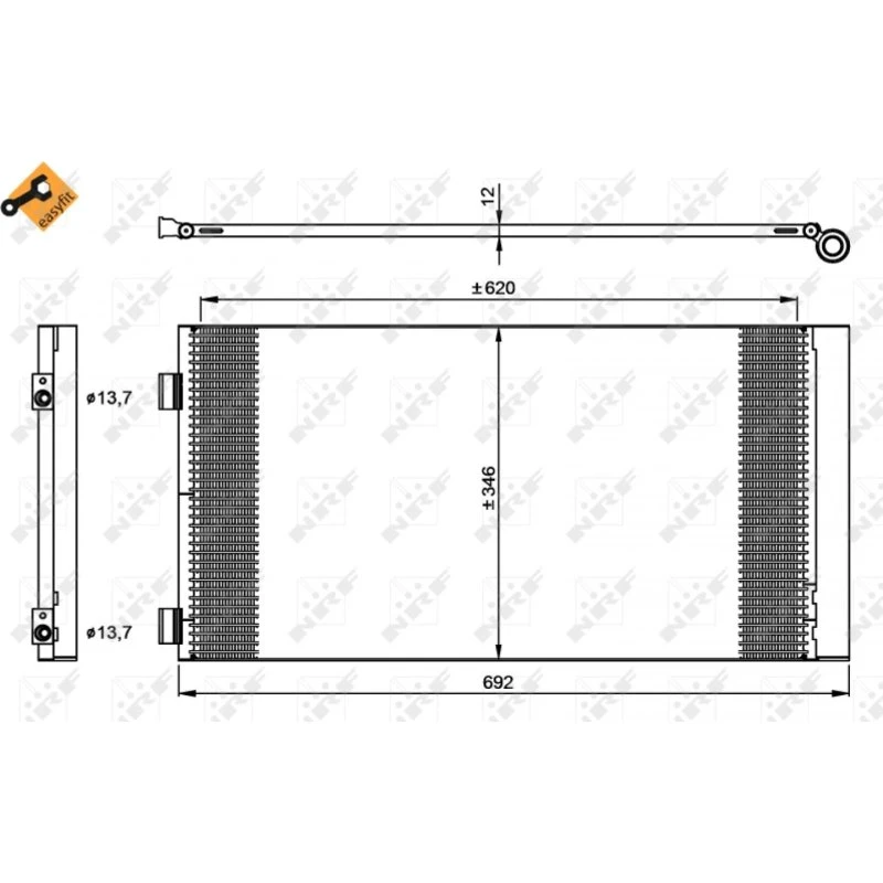 NRF Kondensator 35961 til MINI, CLUBMAN, CLUBVAN
