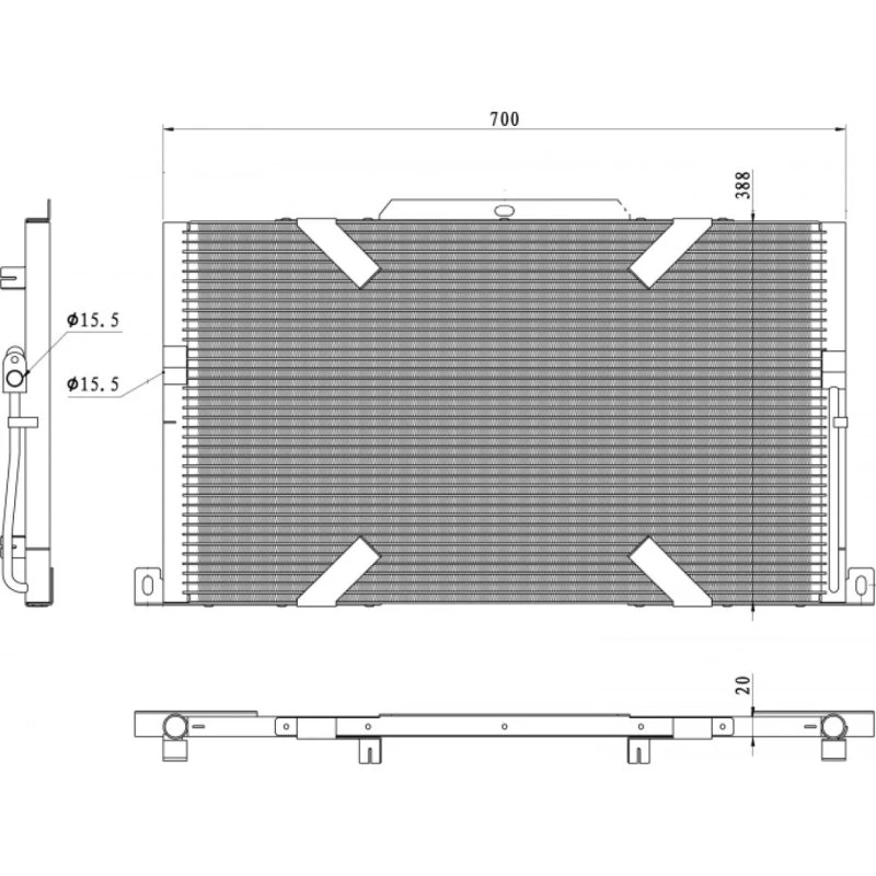 NRF Kondensator 350489 til Land Rover Defender