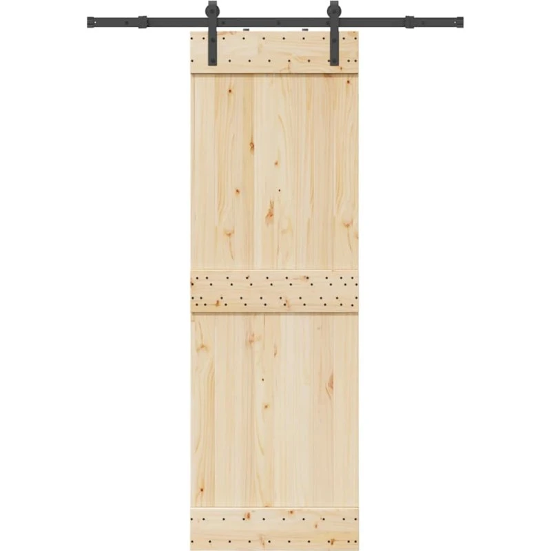 vidaXL skinnesæt til skydedør 152,5 cm, stål sort