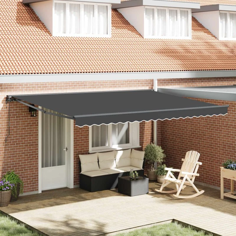 vidaXL Markiseramme Antracit 450×300 cm med PU-belægning