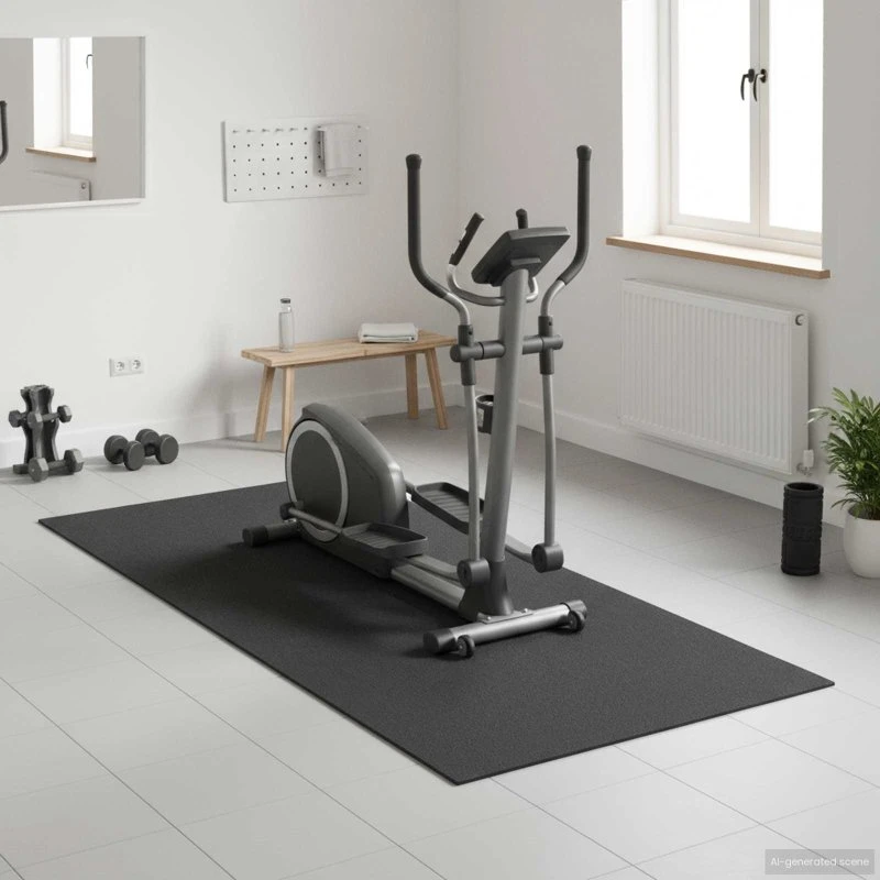 vidaXL Sport Beskyttelsesmåtte Sort 180x75x0,6 cm