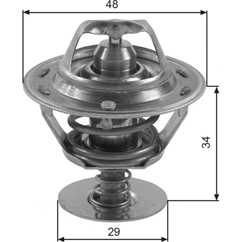 GATES Termostat TH39082G1 82°C, uden hus, til VW, Toyota, Nissan