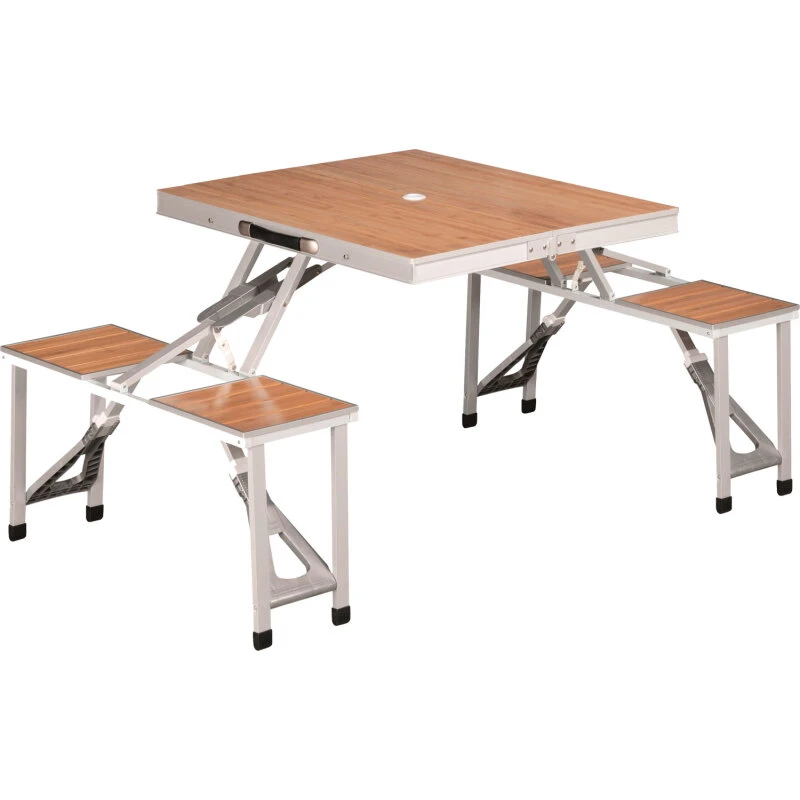 Outwell Dawson Picnicsæt – bambusbord med 4 sammenfoldelige stole