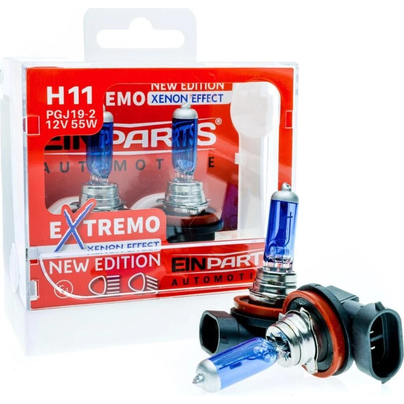 EINPARTS EPB71 H11 55W Lyseblå Xenon Effect Glødepære (2 stk)