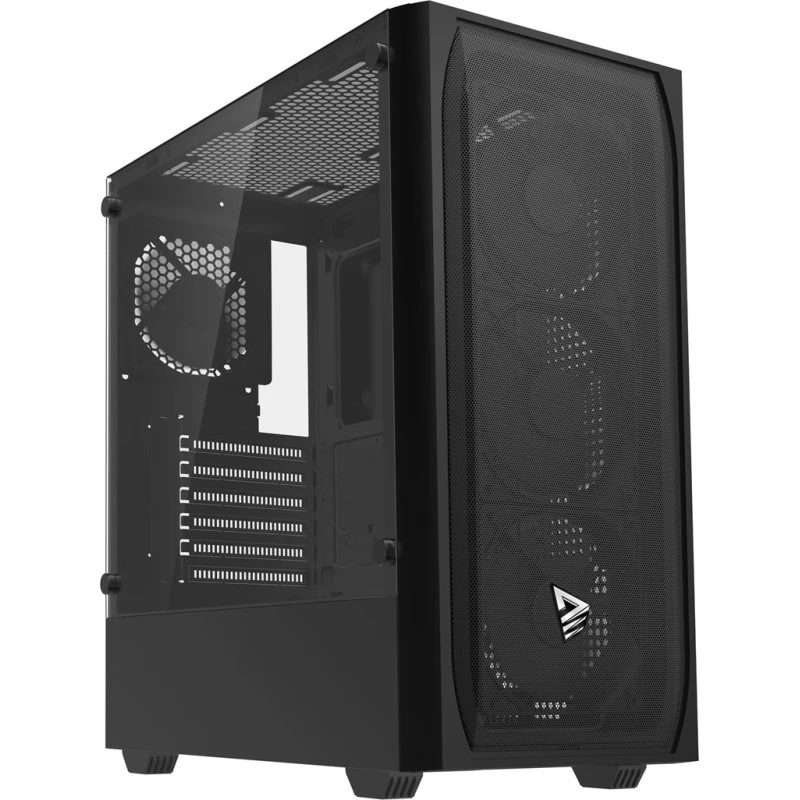 Savio Noctis Flow Cube PC-kabinet, Sort, Mini Tower